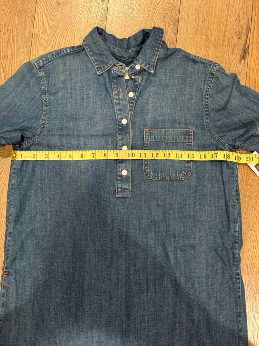Women’s GAP Denim Button-Up Dress in Medium Blue - Picture 9 of 13